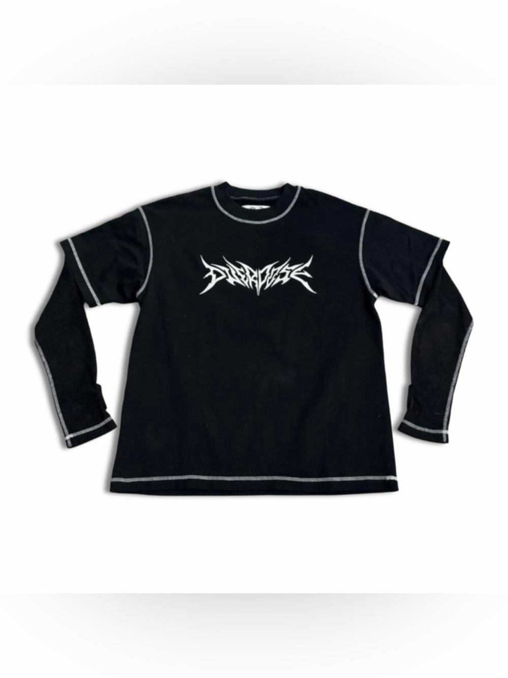 OVD Underground Streetwear Double Layered Mesh Embroidered Shirt